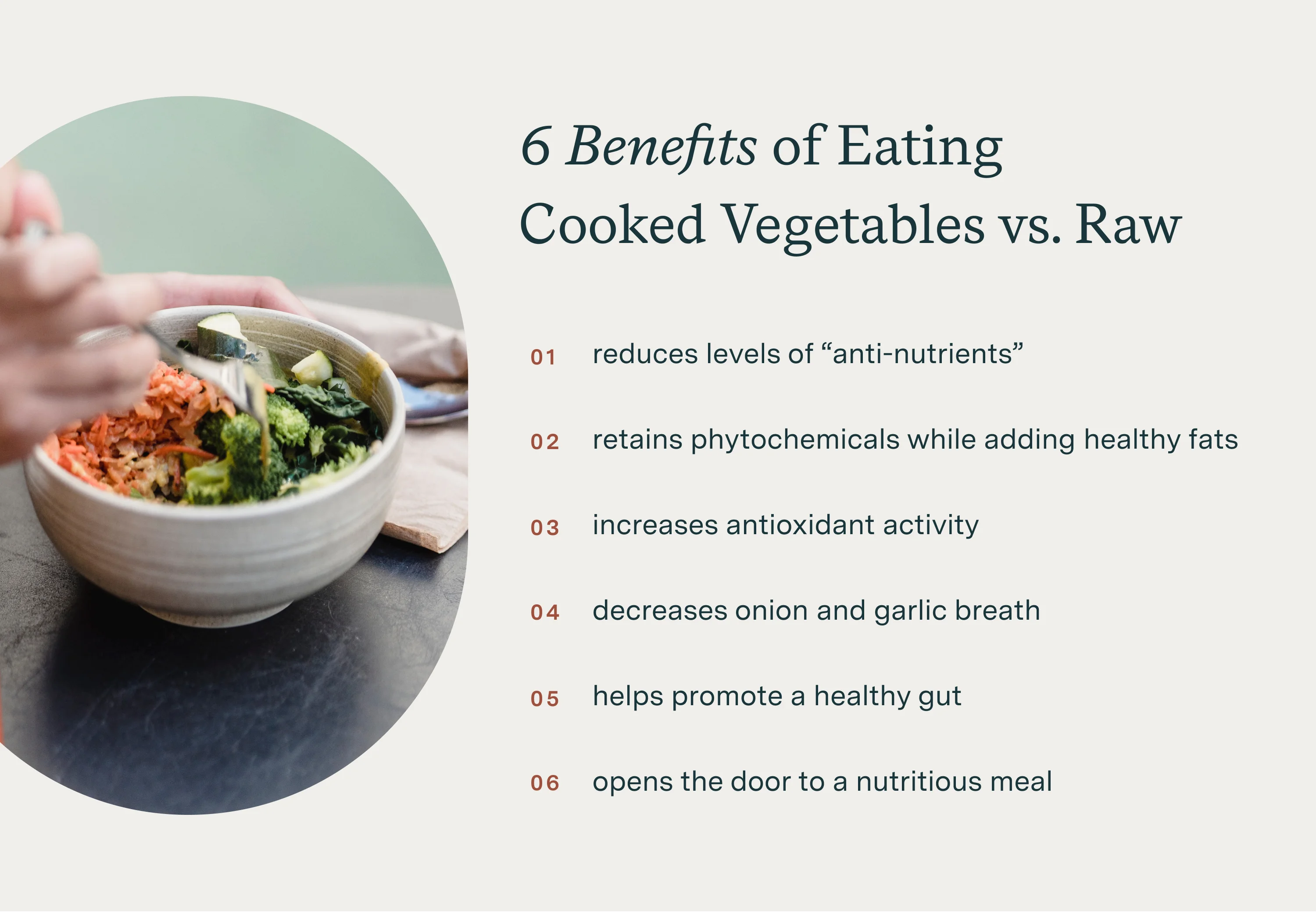 6 benefits of eating cooked vegetables vs. raw 